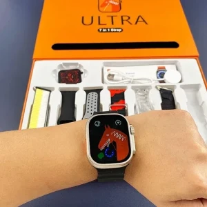 7-in-1 Ultra Smart Watch 49mm (2.1" HD Display) with 7 Straps | Bluetooth Calling | Sports Modes | Smartwatch for Men & Boys