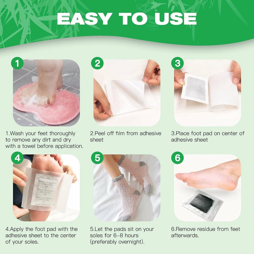 Kinoki Detox Foot Pads Patches Relaxation Massage Relief Stress Feet Care 10 Pads In Each Box